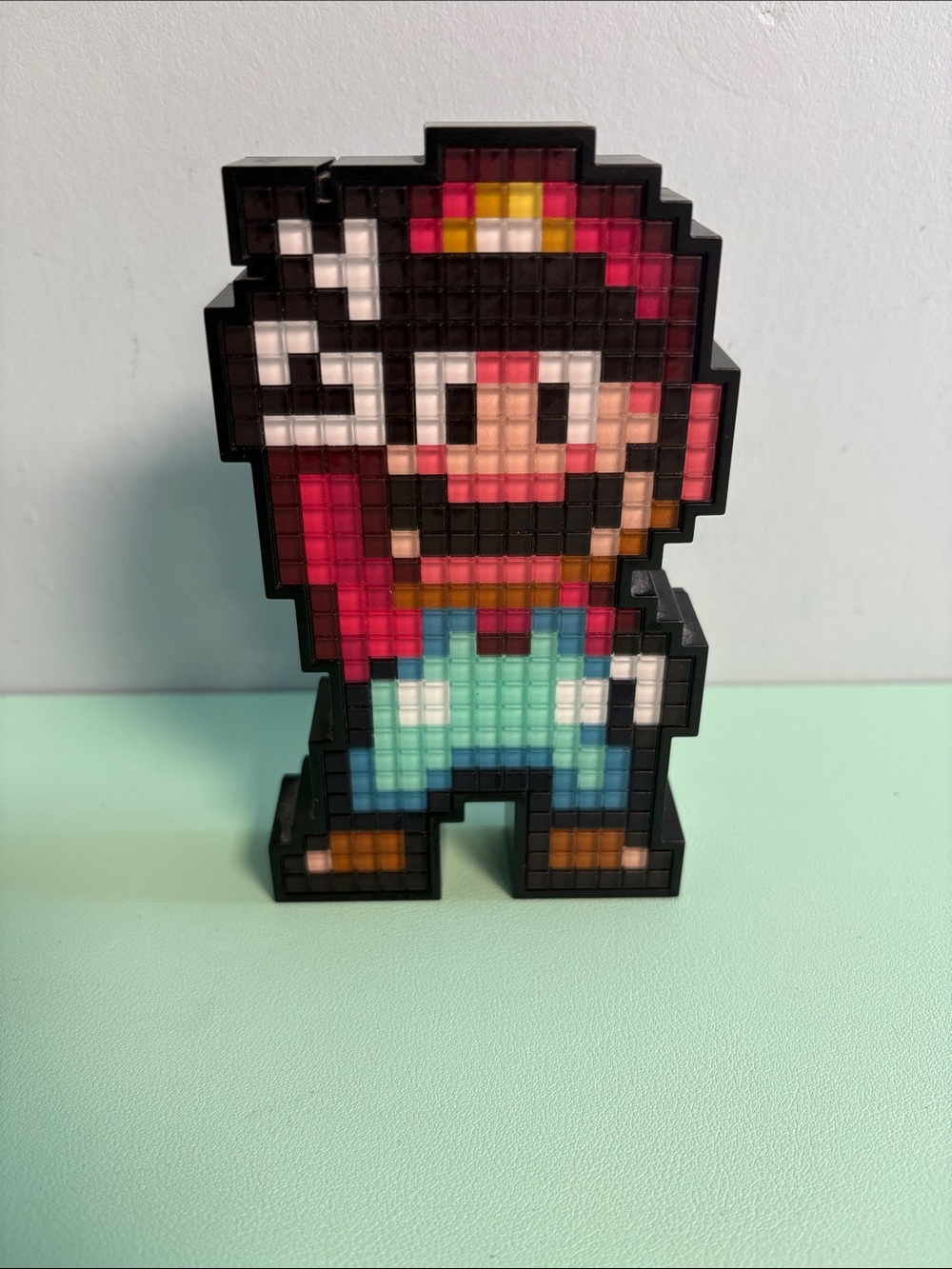 PDP Pixel Pals Super Mario World Mario Collectible Lighted Figure, Mario Brother